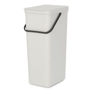 Cos de gunoi, Brabantia, Sort&Go, 40 L, 34.5x26.8x62 cm, polipropilena, gri deschis imagine