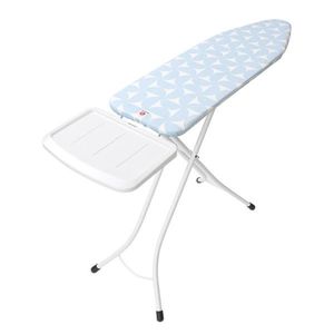 Masa de calcat, Brabantia B, Fresh Breeze, 124x38 cm, 7 pozitii de reglare, cu suport statie de calcat, otel/bumbac imagine