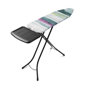 Masa de calcat, Brabantia B, Morning Breeze, 124x38 cm, 7 pozitii de reglare, cu suport statie de calcat, otel/bumbac imagine