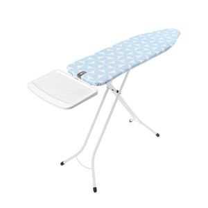Masa de calcat, Brabantia B, PerfectFlow Fresh Breeze, 124x38 cm, 7 pozitii de reglare, cu suport statie de calcat, otel/bumbac imagine