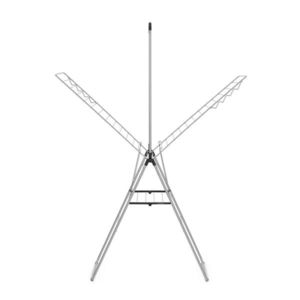 Uscator de rufe cu suport umerase, Brabantia, Hangon Metallic, 25 m capacitate de uscare, otel, gri metalizat imagine