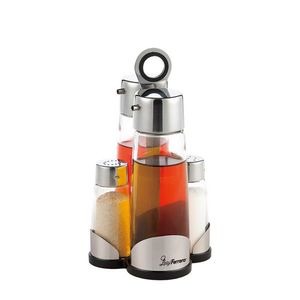 Oliviera 5 piese Vienna, Luigi Ferrero, 10.4x10.9x19.8 cm, 60 ml, 200 ml, inox/sticla imagine