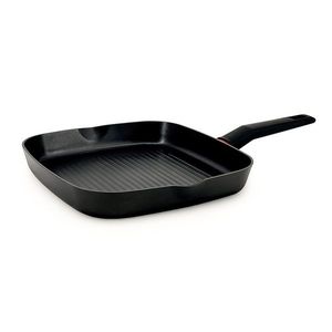 Tigaie grill Rosso, Luigi Ferrero, 28x28 cm, aluminiu presat imagine