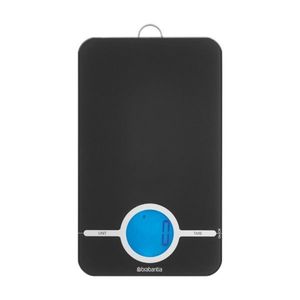 Cantar de bucatarie, Brabantia, Tasty+, display LCD, 26.5x15.2x2 cm, sticla/inox, gri inchis imagine