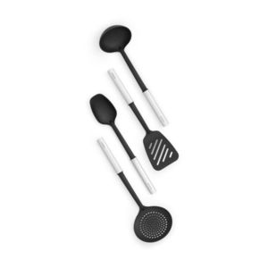 Set 4 ustensile de bucatarie, Brabantia, Profile Non-Stick, 11.6x11.6x35 cm, inox, argintiu imagine