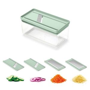 Mandolina legume si fructe 4 in 1, Brabantia, Tasty+, 22x11x10.5 cm, plastic, verde jad imagine