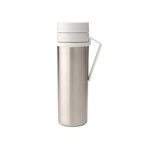 Sticla termos, Brabantia, Make&Take, 10x7.1x22.6 cm, 500 ml, otel, gri deschis imagine