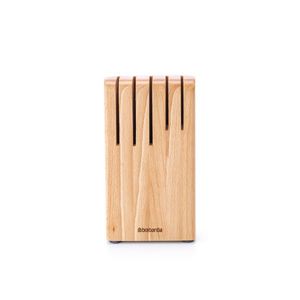 Suport pentru 5 cutite, Brabantia, Profile, 22.5x11.9x10.1 cm, lemn de fag, natural imagine