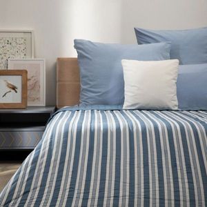 Cuvertura de pat Modern Hamptons, Homla, 200x220 cm, poliester, alb/albastru imagine