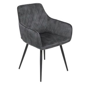 Scaun Satori, Homla, 62x58x79 cm, poliester/metal/MDF, gri inchis imagine