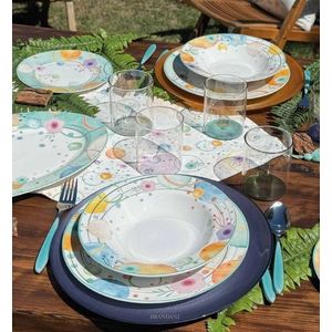 Serviciu de masa 18 piese, Bollicine, Brandani, portelan imagine