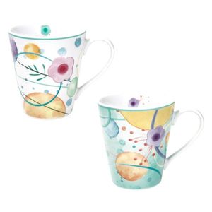 Set 2 cani, Bollicine, Brandani, 9x10 cm, 300 ml, portelan imagine