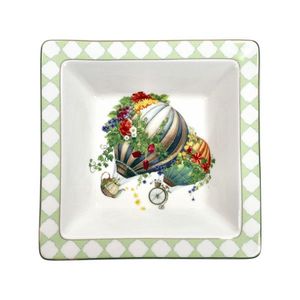 Platou decorativ, Wonderland, Brandani, 18.5x18.5x4.5 cm, portelan imagine