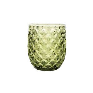 Set 6 pahare, Scudo, Brandani, 8x10 cm, 300 ml, sticla, verde imagine