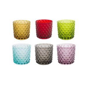 Set 6 pahare, Rombi, Brandani, 9x8.5 cm, 300 ml, sticla imagine