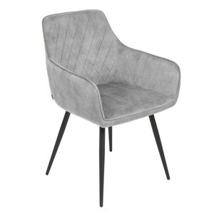 Scaun Satori, Homla, 62x58x79 cm, poliester/metal/MDF, gri imagine