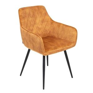 Scaun Satori, Homla, 62x58x79 cm, poliester/metal/MDF, mustar imagine