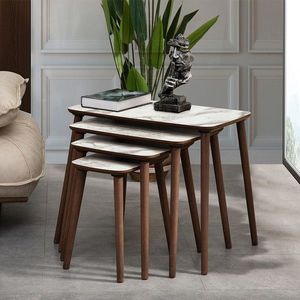 Set masute Nesting 4 piese, Hanah Home, Luci, Alb imagine