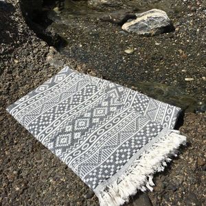 Prosop de plaja, L'essentiel Maison, Cicim, Negru/Bej imagine