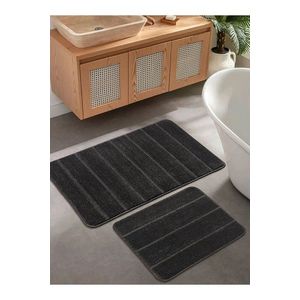 Set covorase de baie, L'essentiel Maison, Yeni Cizgili, Antracit imagine