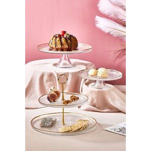 Set servire alimente, Hermia, 337GLZ1119, Suport: 28 cm (1 bucată), Transparent imagine