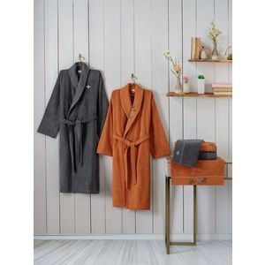 Set de baie Family, L'essentiel Maison, Dalila, Antracit / Scorțișoară imagine