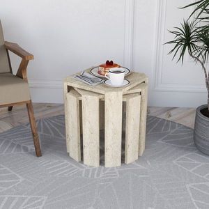 Set masute 3 piese, Hanah Home, Azra, Travertin imagine