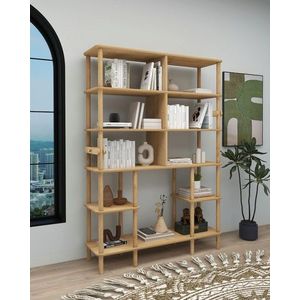 Corp biblioteca, Hanah Home, Salvia, 120x174x30 cm, Stejar imagine