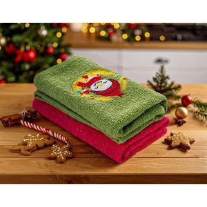 Set prosoape, L'essentiel Maison, Xmas, Rosu verde imagine