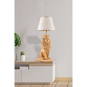 Lampa de masa, Opviq, 390FLH2243, Alb / Argintiu imagine