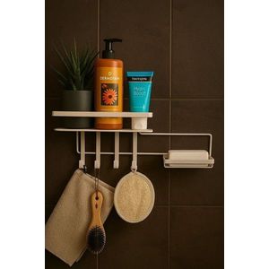Organizator de baie, L'essentiel Maison, WB044-K, 40x10x24 cm, Crem imagine