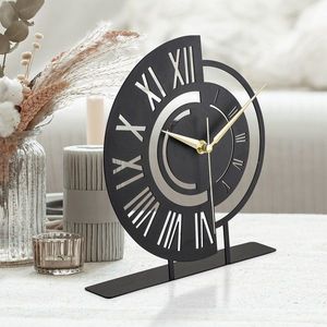 Ceas de masa, Ruota, 25x23 cm, Negru imagine