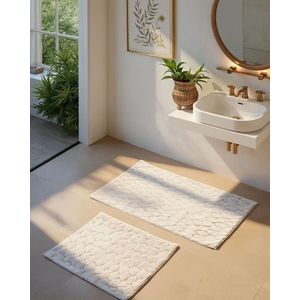 Set covorase de baie, L'essentiel Maison, Rabbit, Ecru imagine