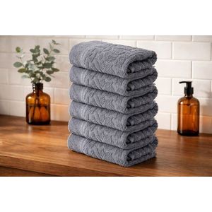 Set prosoape, L'essentiel Maison, Textured, Antracit imagine