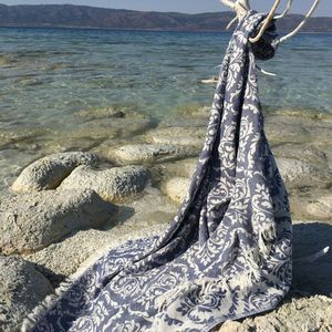 Prosop de plaja, L'essentiel Maison, Barok, Albastru inchis imagine