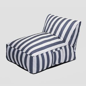 Sezlong Maris, Homla, 150x70x65 cm, poliester/spuma, alb/albastru imagine