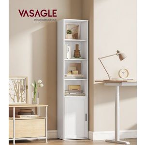 Biblioteca ingusta, Vasagle, 31.8x24x175 cm, PAL/MDF, alb cloud imagine