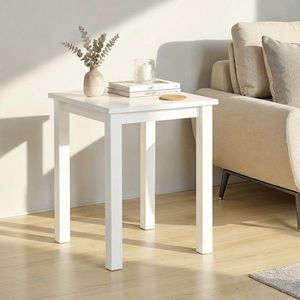 Masuta Asgar , Inter Link, 45x45x55 cm, lemn, alb imagine