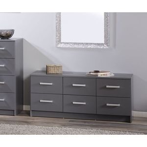 Comoda Elenzio 6, Inter Link, 121.8x40x50.8 cm, PAL, gri imagine