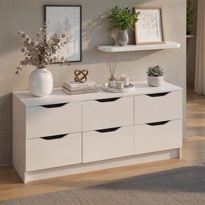 Comoda Westphalen 6-B, Inter Link, 122x40x51 cm, PAL, alb imagine