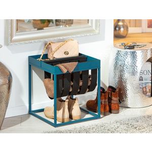 Masuta Club Ny Magazin, Inter Link, 35x35x40 cm, metal, albastru imagine