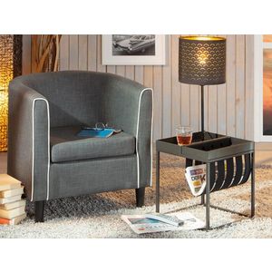 Masuta Club Ny Magazin, Inter Link, 35x35x40 cm, metal, antracit imagine