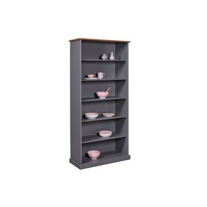 Corp biblioteca Luzerna , Inter Link, 90x38.1x190 cm, lemn, gri/sepia imagine