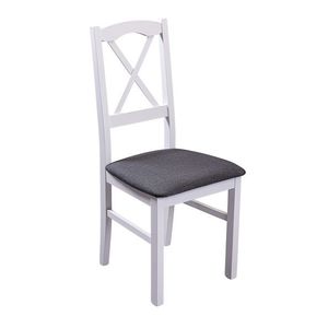 Set 2 scaune Zofia, Inter Link, 43x40x94 cm, lemn, alb/antracit imagine