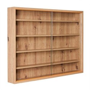 Raft de perete Artisario, Inter Link, 80x10x60 cm, MDF/sticla, oak imagine