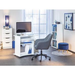 Scaun de birou Workrelaxed, Inter Link, 61.5x63x83.5-91 cm, rotativ, metal/poliester, gri imagine