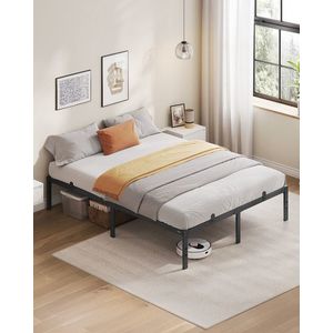 Cadru de pat dublu, Vasagle, 140x190 cm, otel, negru ink imagine