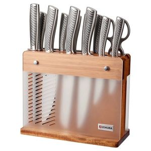 Set cutite 14 piese, Zokura, inox/lemn de salcam imagine
