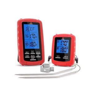 Termometru profesional pentru carne, Zokura, magnetic, -20°C/300°C, cu telecomanda, rosu imagine