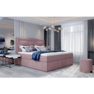 Pat tapitat cu lada depozitare, 180x200 cm, ELTAP, VIV-16-1.8, Vivre, lemn/poliester, roz imagine
